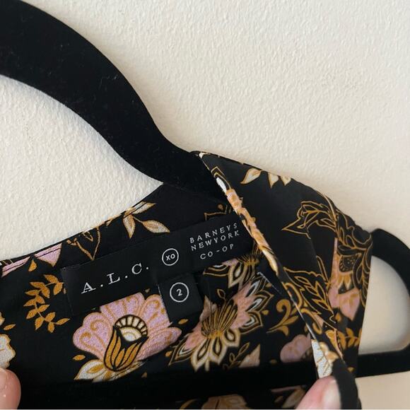 ALC x Barney's New York Sleeveless Floral Print Silk Dress - Picture 5 of 7